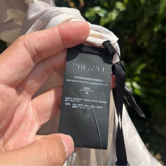 NWT UNRAVEL PROJECT ivory grey silk camo print button up long sleeve shirt - Picture 9 of 9